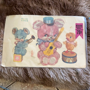 Meyercord antique bears chick nursery‎ decals
